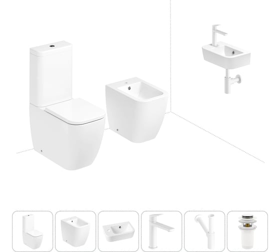 Изображение товара Унитаз-компакт Lavinia Boho One в комплекте 6 в 1 для туалета 202008980