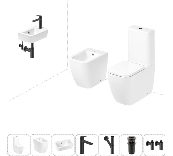 Изображение товара Унитаз-компакт Lavinia Boho One в комплекте 7 в 1 для туалета 202008997