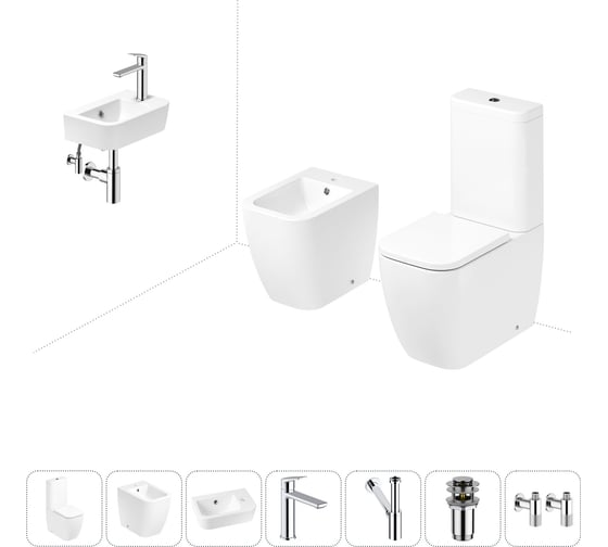 Изображение товара Унитаз-компакт Lavinia Boho One в комплекте 7 в 1 для туалета 202008996