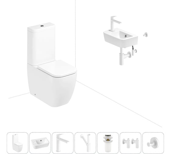 Изображение товара Унитаз-компакт Lavinia Boho One в комплекте 7 в 1 для туалета 202008844