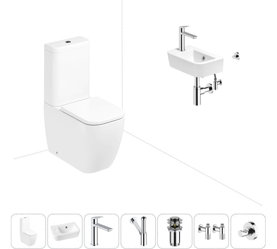 Изображение товара Унитаз-компакт Lavinia Boho One в комплекте 7 в 1 для туалета 202008840