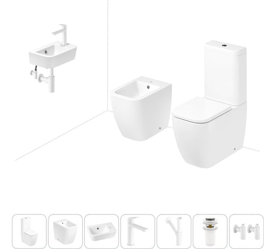 Изображение товара Унитаз-компакт Lavinia Boho One в комплекте 7 в 1 для туалета 202009000