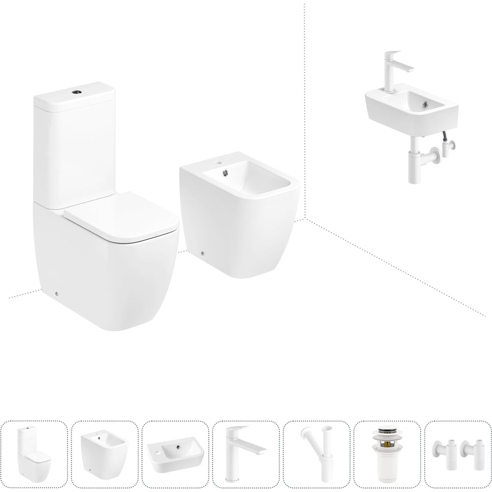 Изображение товара Унитаз-компакт Lavinia Boho One с раковиной и биде 7 в 1