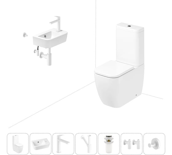 Изображение товара Унитаз-компакт Lavinia Boho One в комплекте 7 в 1 для туалета 202008799