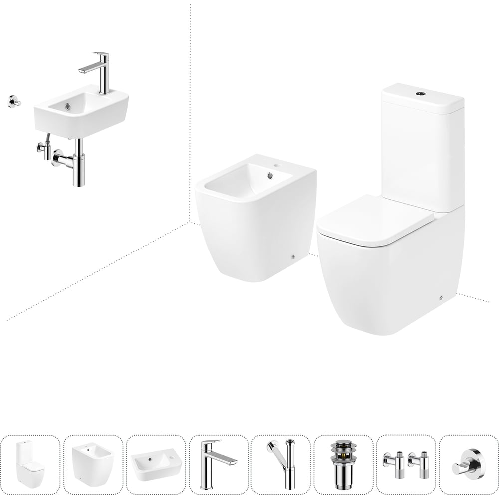 Изображение товара Унитаз-компакт Lavinia Boho One 8 в 1 с раковиной и биде