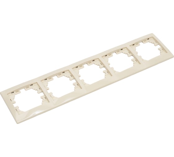 Изображение товара Рамка Lezard MIRA х5 гориз б вст крем 701-0300-150