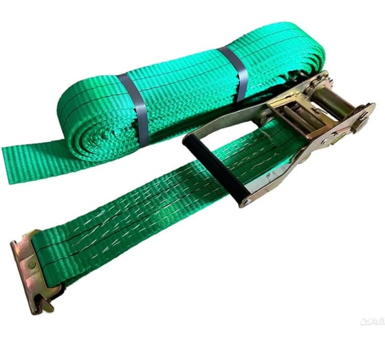 Изображение товара Ремень стяжной с рельсовым концевиком ТРАСТ 5 т, 4 м 4687205467713