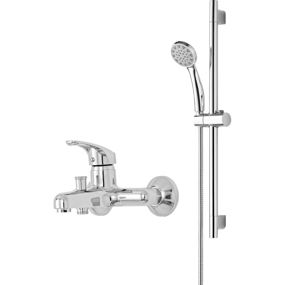 Изображение товара Полимерный смеситель для ванны с душ гарнитуром OneLife P01-611cr