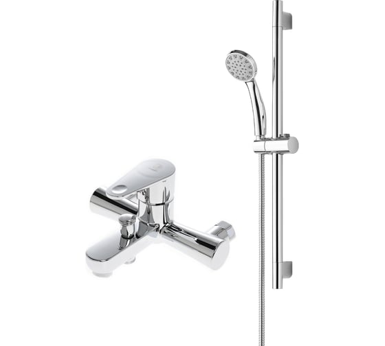 Изображение товара Полимерный смеситель для ванны с душевым гарнитуром OneLife хром P05-611cr