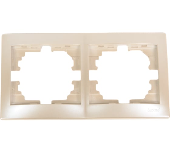 Изображение товара Рамка Lezard Мира х2 гор. жемчужно-белый перламутр без вст. 701-3000-147