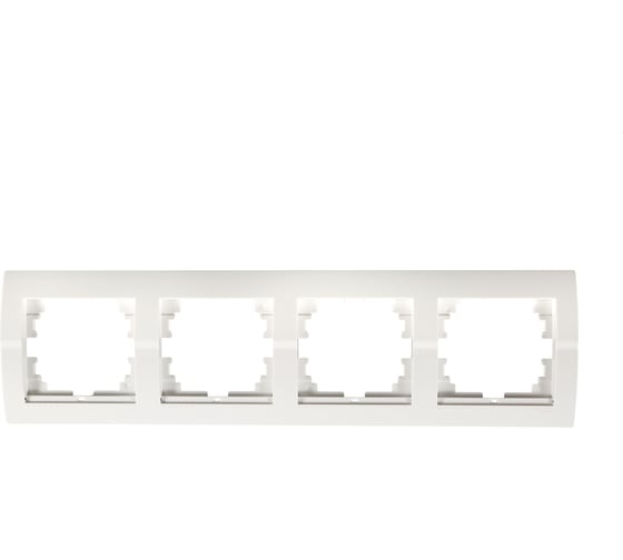 Изображение товара Рамка Lezard DERIY х4 гориз. белый 702-0200-149