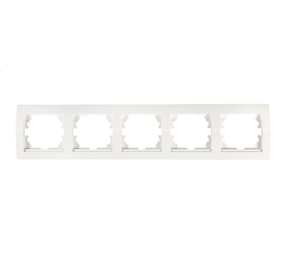 Изображение товара Рамка Lezard DERIY х5 гориз. белый 702-0200-150