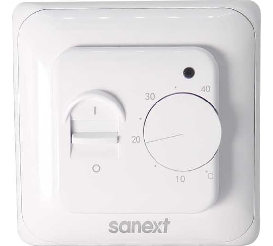 Изображение товара Термостат SANEXT с дисковым регулятором и датчиком температуры пола 6987