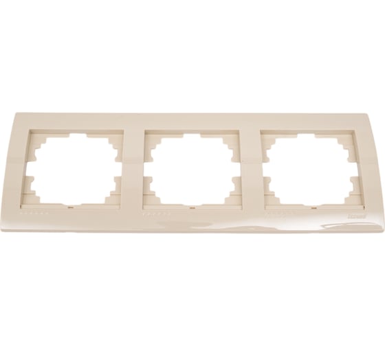 Изображение товара Рамка Lezard DERIY х3 гориз. крем 702-0300-148