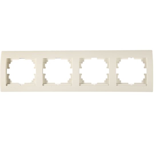 Изображение товара Рамка Lezard DERIY х4 гориз. крем 702-0300-149