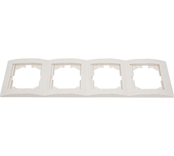 Изображение товара Рамка Lezard DERIY х4 верт. крем 702-0300-154