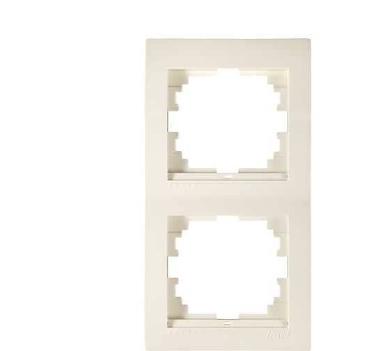 Изображение товара Рамка Lezard DERIY х2 верт. крем 702-0300-152
