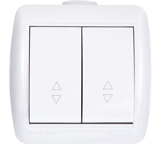 Изображение товара Выключатель Lezard Ната х2 проходной белый 710-0200-106