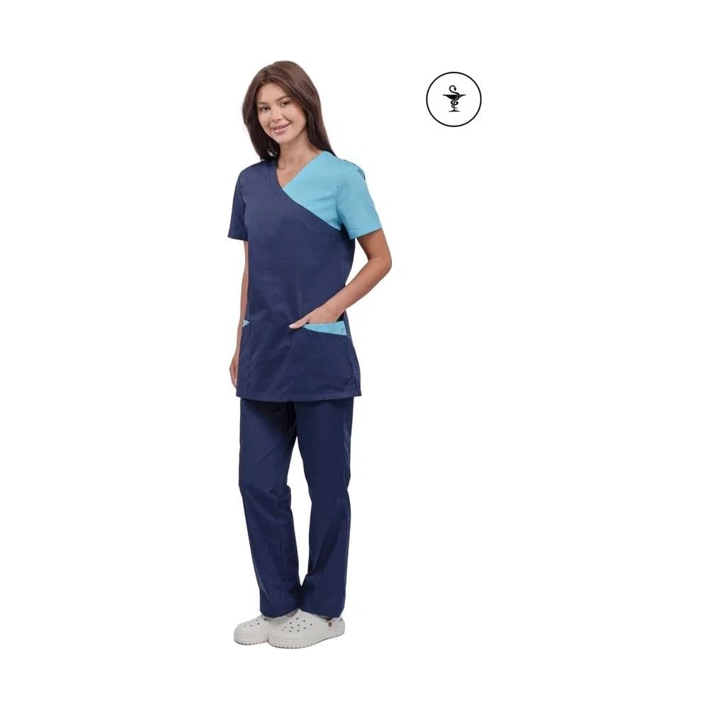 Изображение товара Костюм женский URSUS "Айрис" темно-синий со светло-голубым ТОР538-090/52-54, 170-176