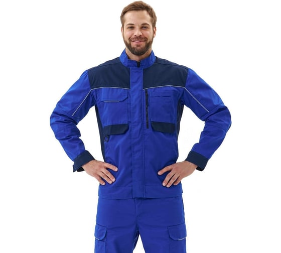 Изображение товара Костюм URSUS "ГОРОД" куртка/брюки, цвет василек/темно-синий КОС109-ВАСИЛЕК/Т.СИНИЙ/52-54, 182-188