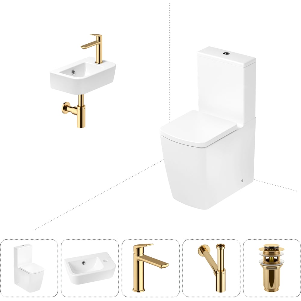 Изображение товара Безободковый напольный унитаз Lavinia Boho Aveo Rimless 5 в 1