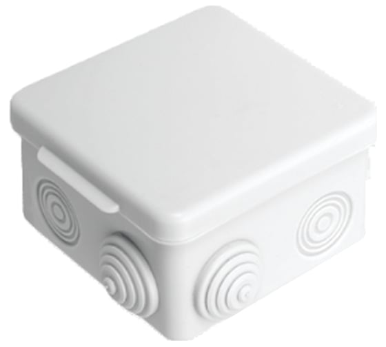 Изображение товара Коробка распаячная U-plast пылевлагозащитная, с эластичным мембранным вводом, под монтажный пистолет, УПр 80*80/50.2.3. 36 шт 030-031 МП