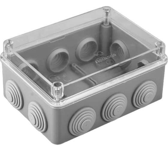 Изображение товара Коробка распаячная U-plast пылевлагозащитная, с эластичным мембранным вводом УПр 150*110/70.3.3. 28 шт 050-041пк