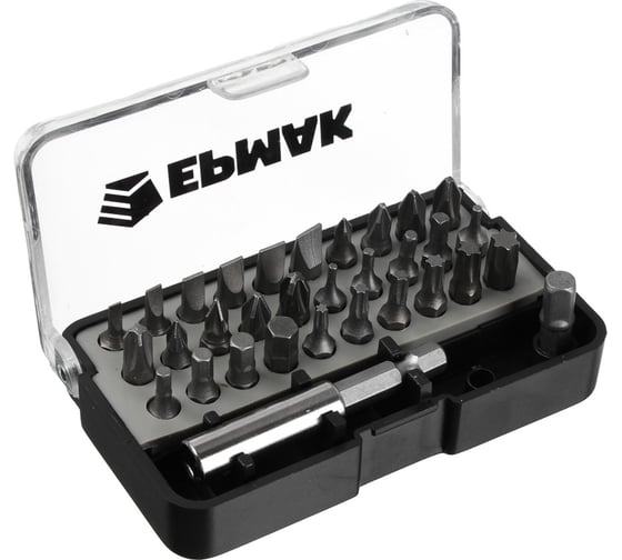Изображение товара Набор отвертка-адаптер с битами, АБС пластик, сталь, 32 предмета ЕРМАК 651-202