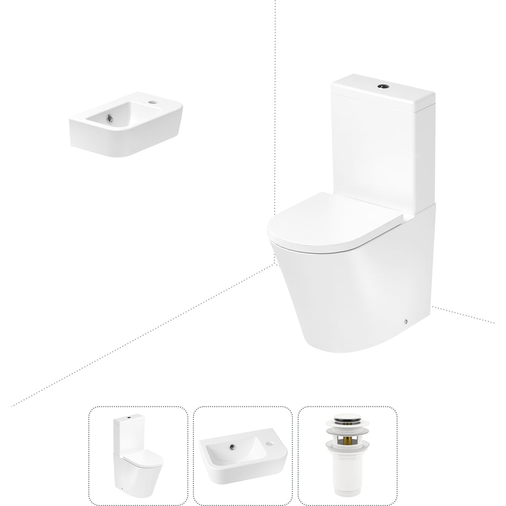 Изображение товара Безободковый напольный унитаз Lavinia Boho Biore Rimless 202008314