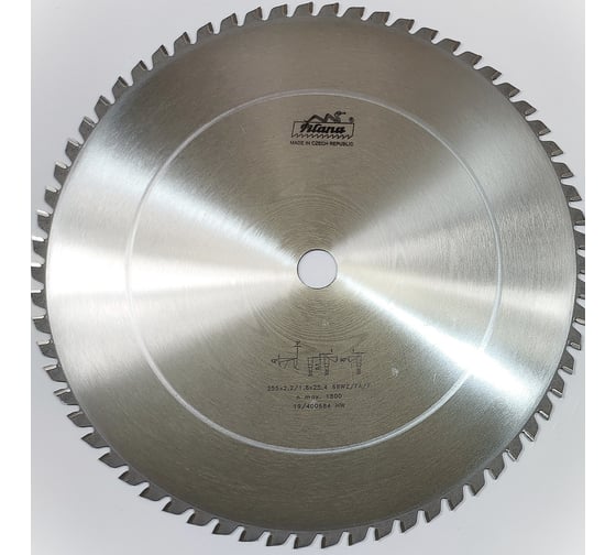 Изображение товара Пила дисковая TCT 355x2.2/1.8x25.4 мм, z66 64 WZ/FA/F Pilana CT00650431