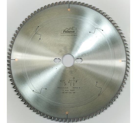 Изображение товара Пила дисковая TCT 300х3.2/2.5х30 мм, Z96 87-11 TFZ N Pilana CT00650265