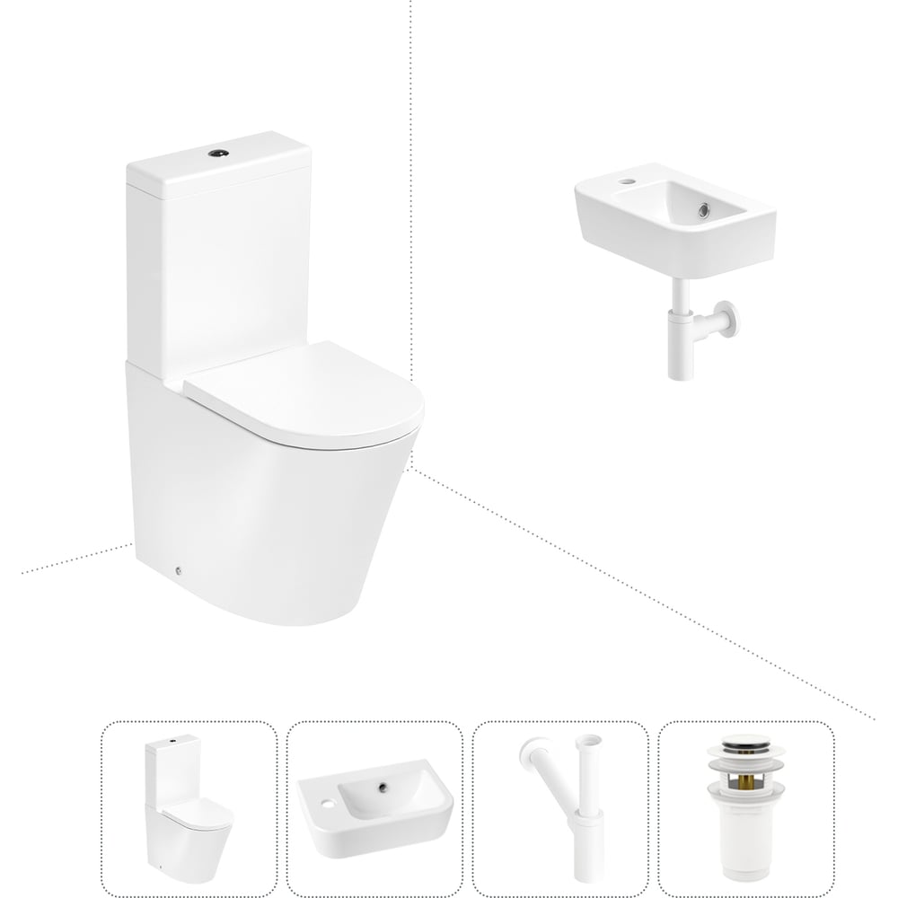 Изображение товара Безободковый напольный унитаз Lavinia Boho Biore Rimless 4 в 1