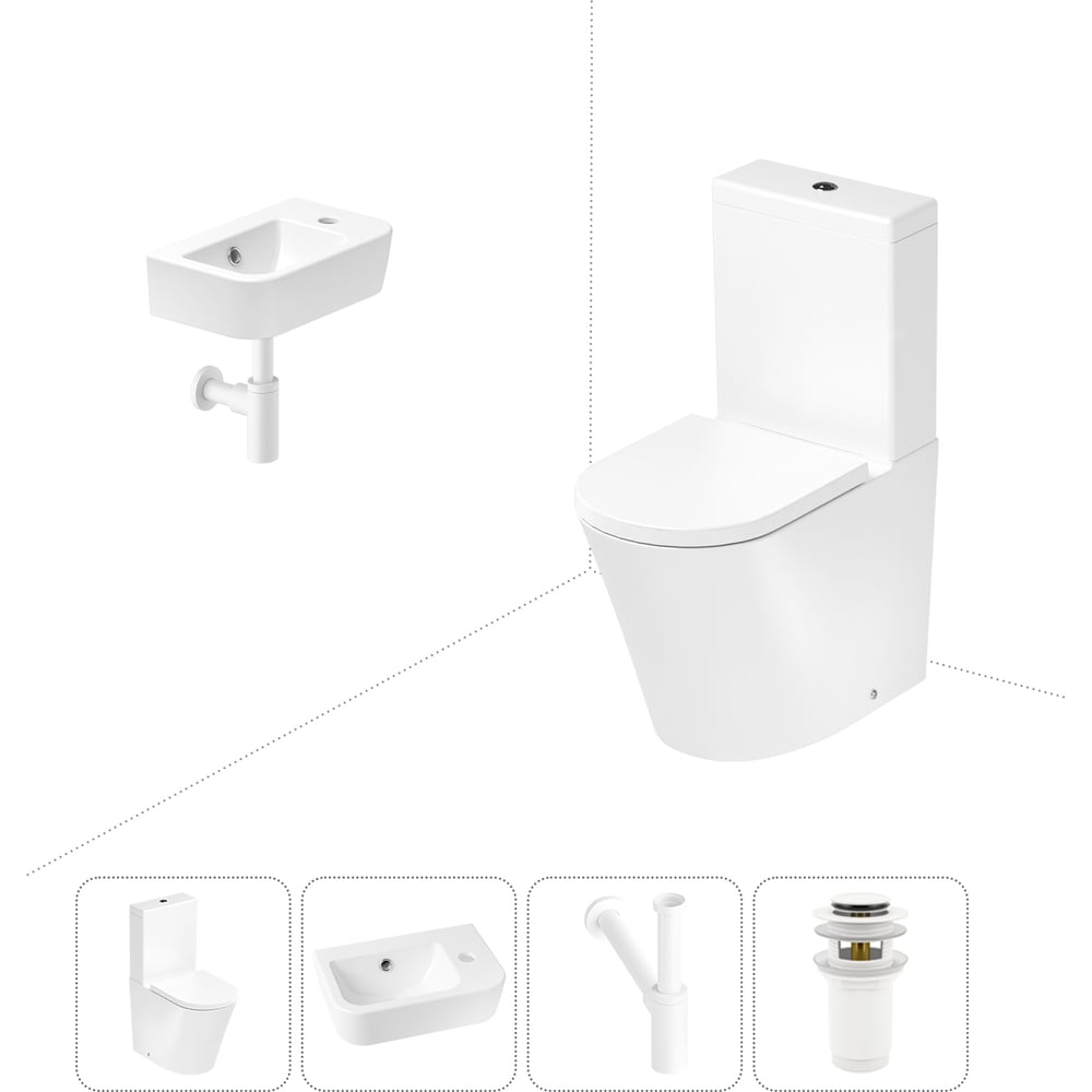 Изображение товара Безободковый напольный унитаз Lavinia Boho Biore Rimless 4 в 1