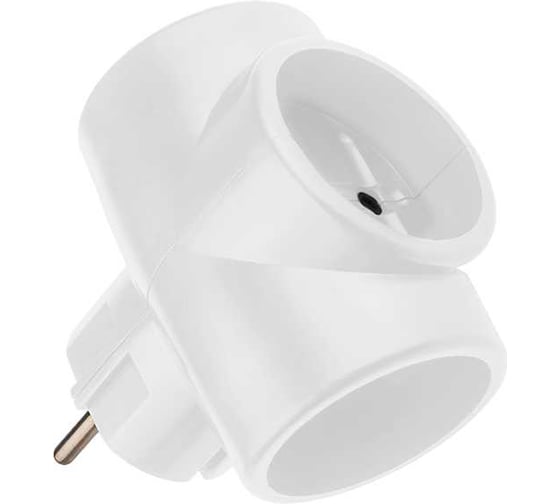 Изображение товара Разветвитель ФАZА FAP-3-wh 10А, 2,3кВт тройник, белый 5053380