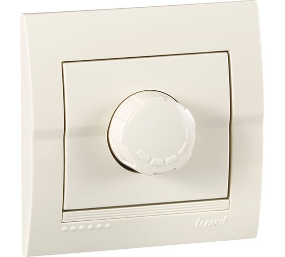 Изображение товара Диммер Lezard DERIY 500 Вт с фильтром и предохранит крем 702-0303-117