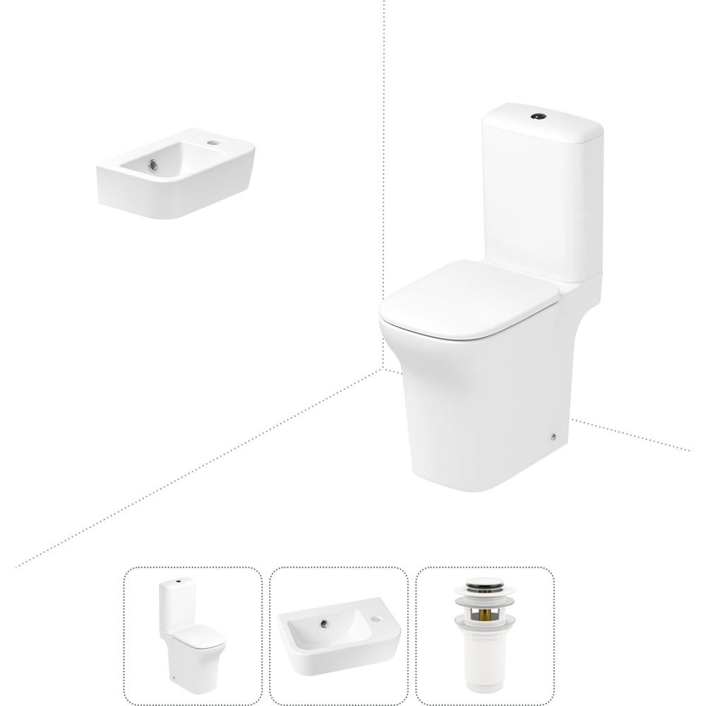 Изображение товара Безободковый напольный унитаз Lavinia Boho Bristol Rimless