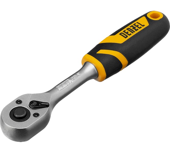 Изображение товара Ключ-трещотка Denzel 1/4", 90 зубьев, с быстрым сбросом, CrV 14031