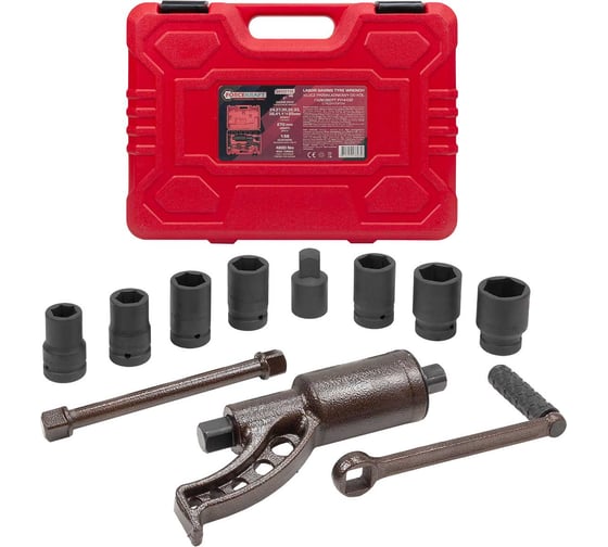 Изображение товара Гайковерт ручной с редуктором Forcekraft 1" головки 24, 27, 30, 32, 33, 38, 41 мм, адаптер 1", длина 270 мм, передаточное число 1:58, 4800 Н/м FK-34122136 HS(60006)