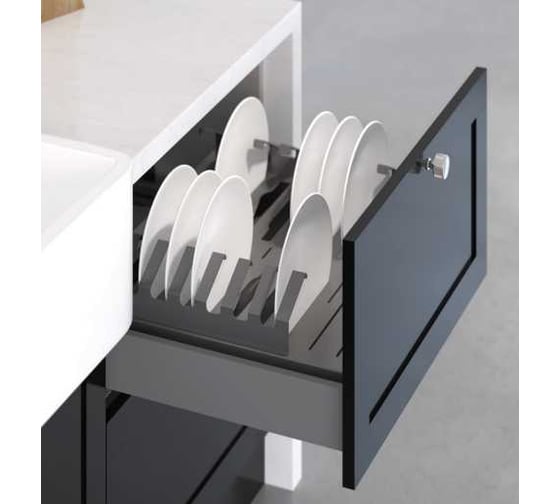 Изображение товара Сетка для посуды MAKMART в нижнюю базу 900, вкладная в ящик, отделка орион серый SK.01.900.7016