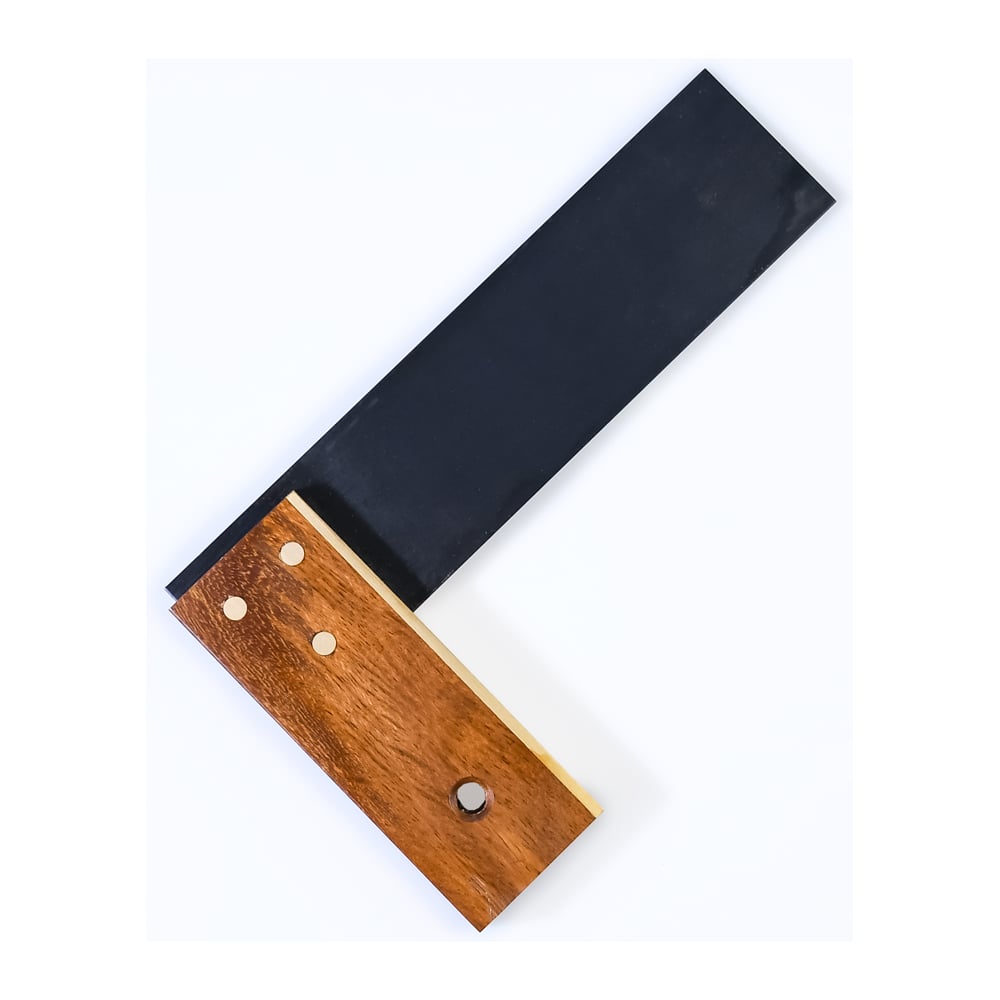 Изображение товара Столярный угольник GOLDRATIO 150 мм пружинная сталь для точных разметочных работ