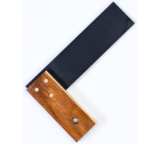 Изображение товара Угольник столярный с деревянной подошвой GOLDRATIO 150 мм М00023623