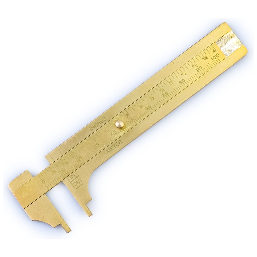 Изображение товара Латунный штативциркуль GOLDRATIO 100 мм нониусный с гравировкой
