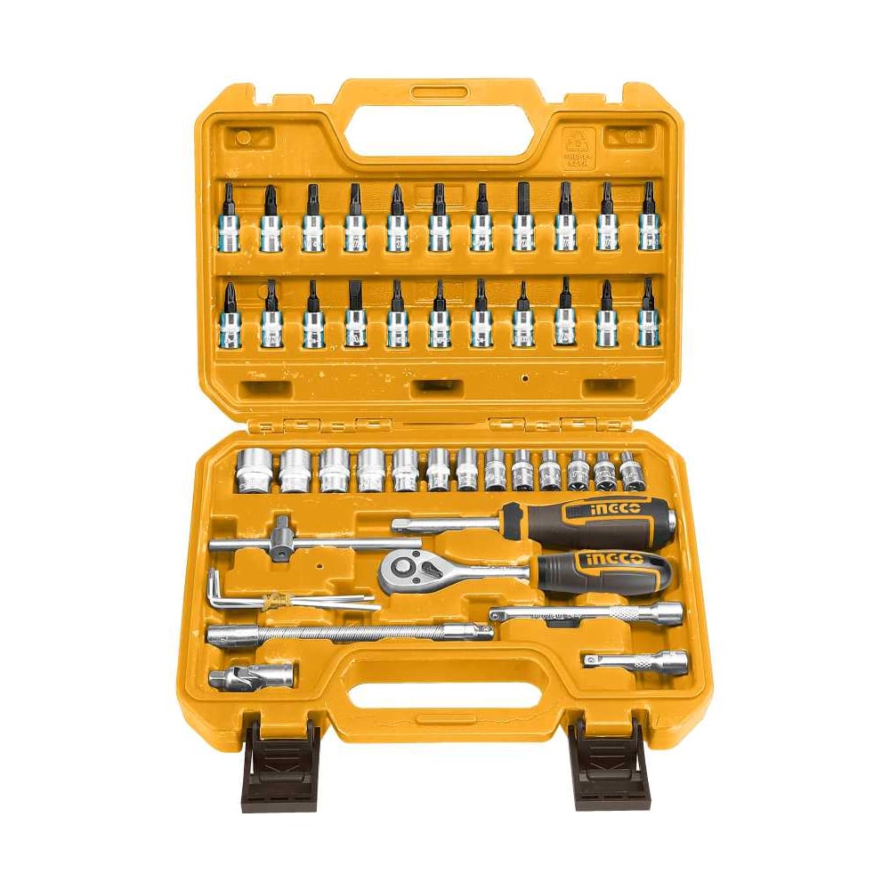 Изображение товара Набор головок INGCO 1/4", 4-14 мм, 46 шт. HKTS14462