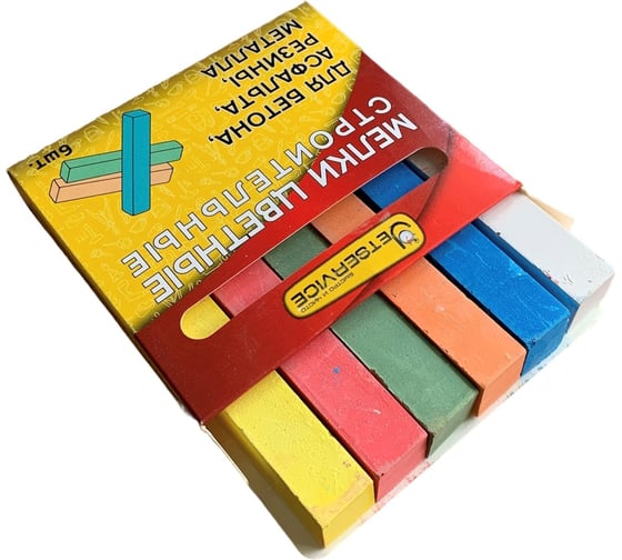 Изображение товара Набор мелков Jetservice цветные, 6 шт. 67514