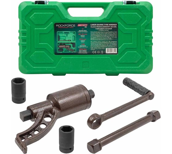 Изображение товара Гайковерт ручной с редуктором Rockforce головки 32, 33 мм, длина 270 мм, передаточное число 1:58, 4800 Н/м RF-3411277 HS(60000)