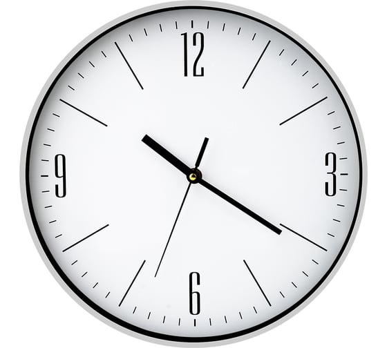 Изображение товара Часы настенные Вещицы "Минимализм", Д300 Ш300 В42, белый, черный Fancy61
