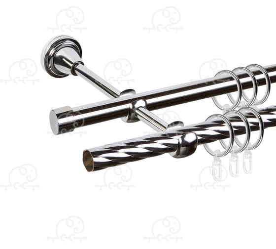 Изображение товара Карниз металлический ООО АС Март Grace D16К/16Г Хром 3,0м 4812634015840