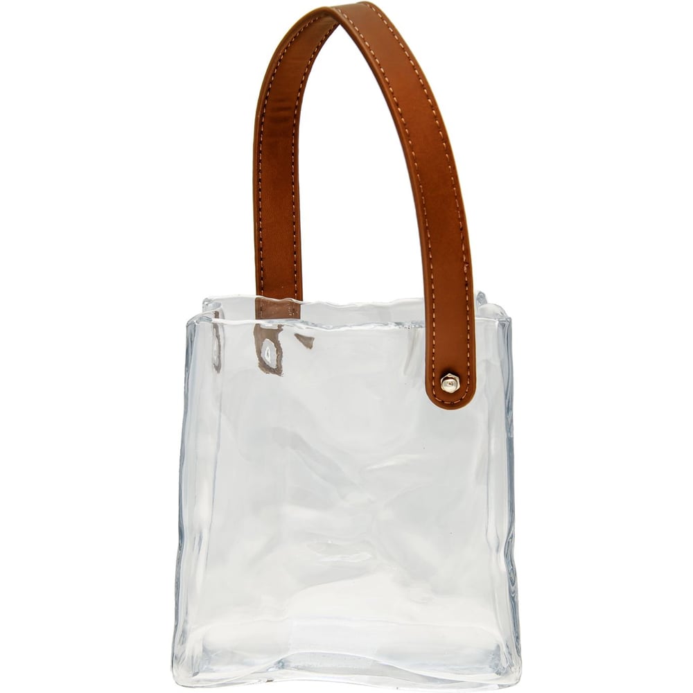 Изображение товара Декоративная ваза-сумка Вещицы из стекла и искусственной кожи 155х90х160 мм