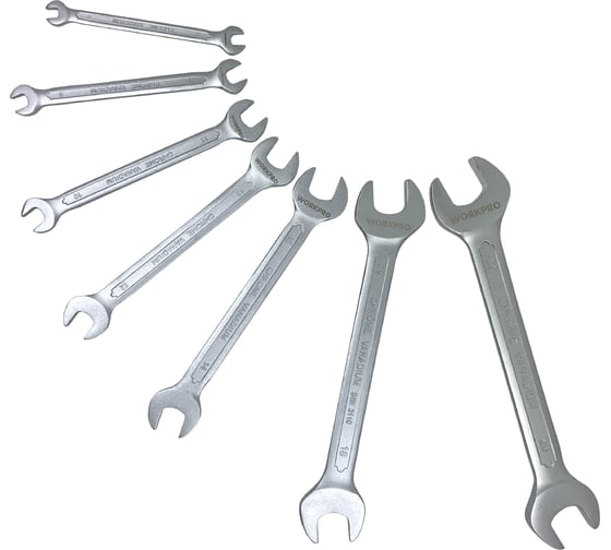 Изображение товара Набор двусторонних рожковых ключей WORKPRO 6-22 мм, 8 шт. WP202506