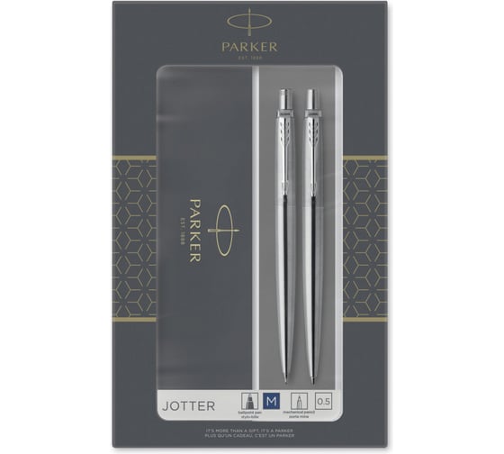 Изображение товара Подарочный набор Parker Jotter Core - Stainless Steel CT, ручка шариковая, карандаш 2093256
